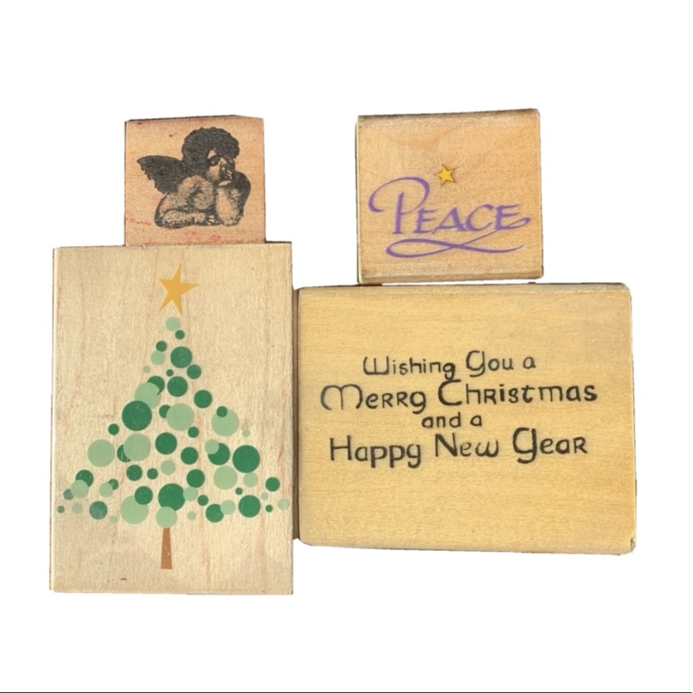 Christmas Rubber Stamps (Set of 4) 🌟🎅🏼